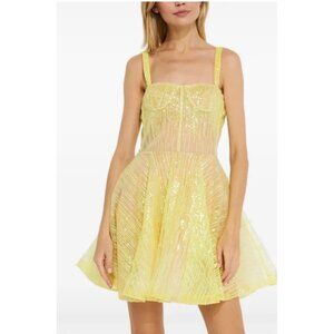 NWT BRONX AND BANCO Mademouselle Sequin-Embellished Mini Dress